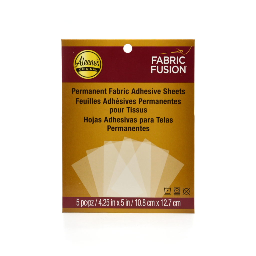 Fabric Fusion Sheets - 5 Pk 10.8x12.7cm (4.25" x 5") - Permanent Fabric Adhesive