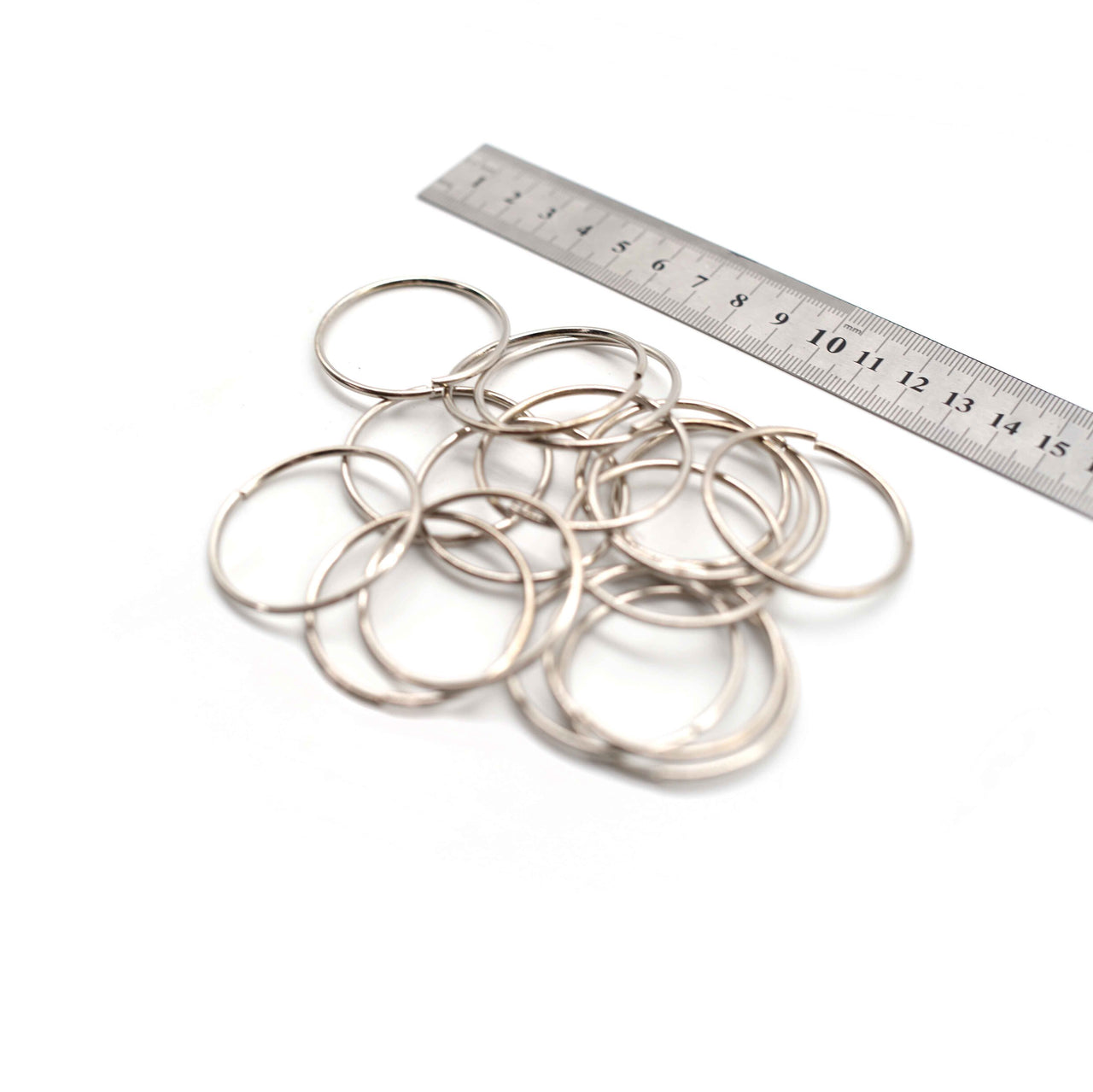 O Rings - 40mm - Silver - Pack of 10 (Thin)