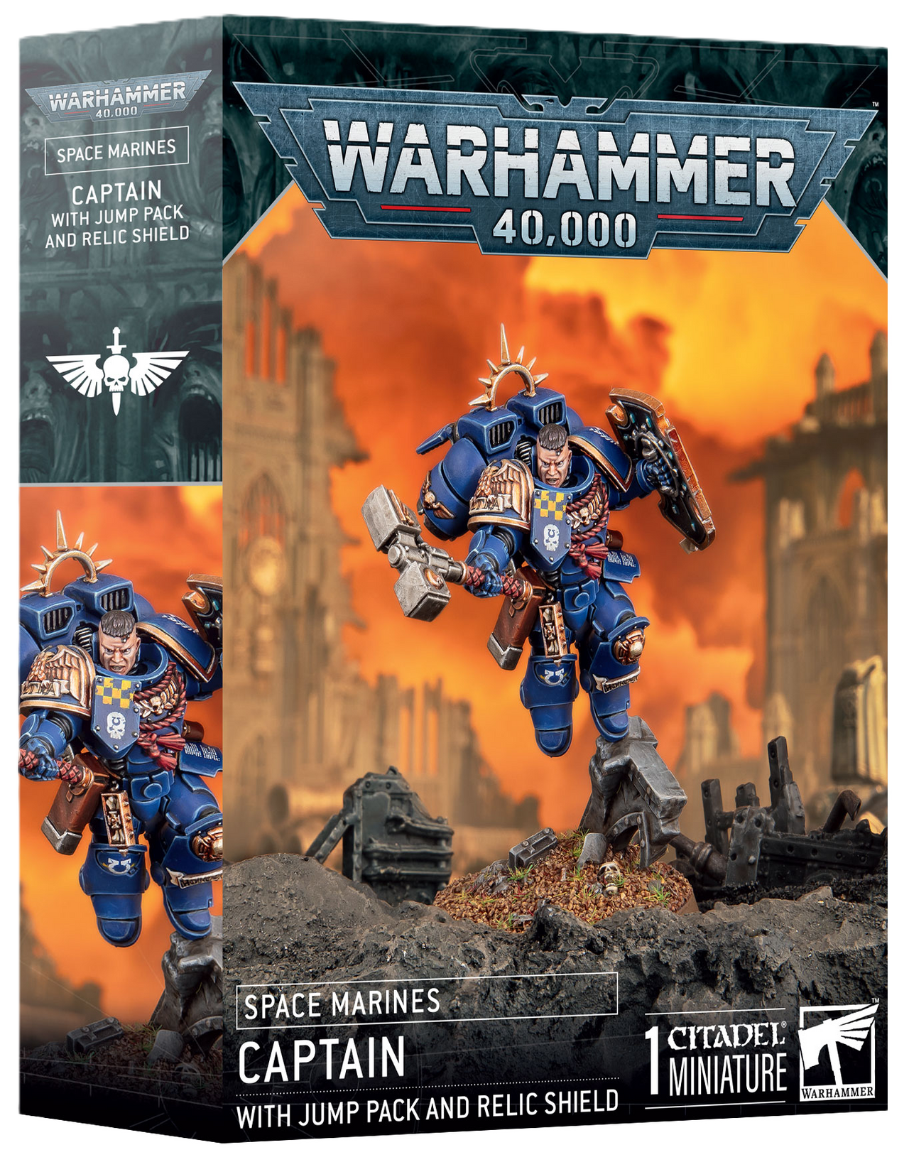 Space Marines: Captain with Jump Pack and Relic Shield