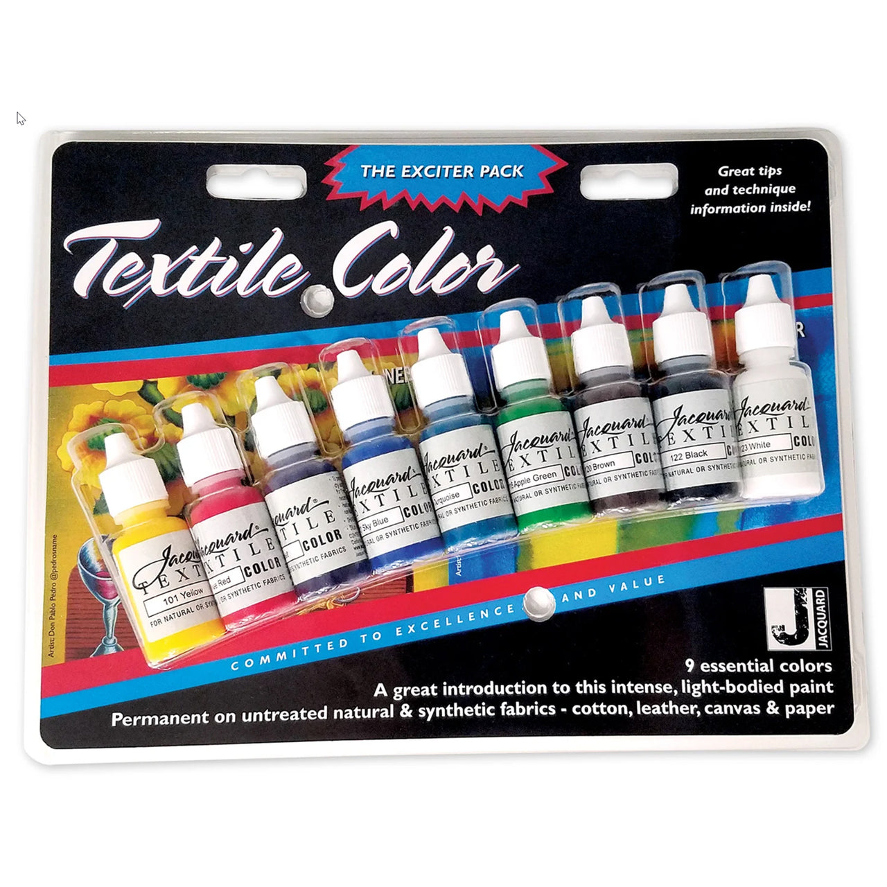 Textile Paint Trial Pack - (9x14.8mL Bottles per Pack)