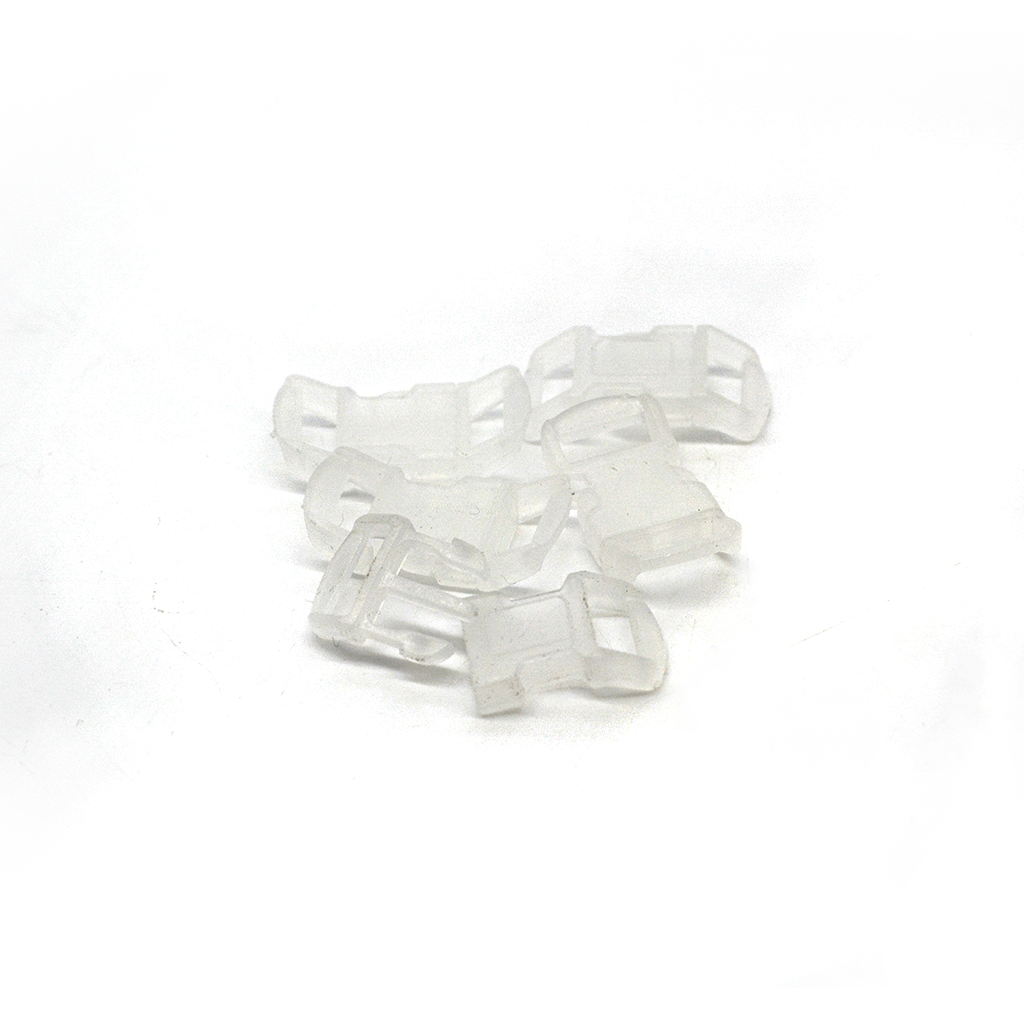 Quick Release Buckle - Small - Clear Frosted - Pack of 5 (29mm x 18mm)