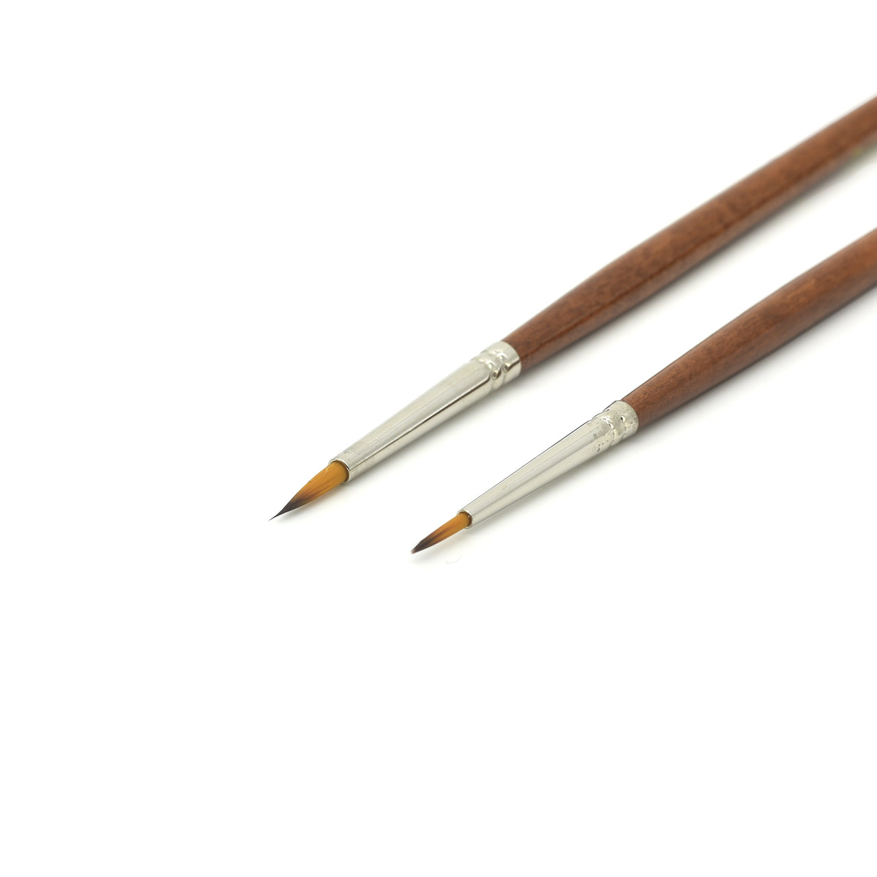 Golden Synthetic Long Handle Round Brush