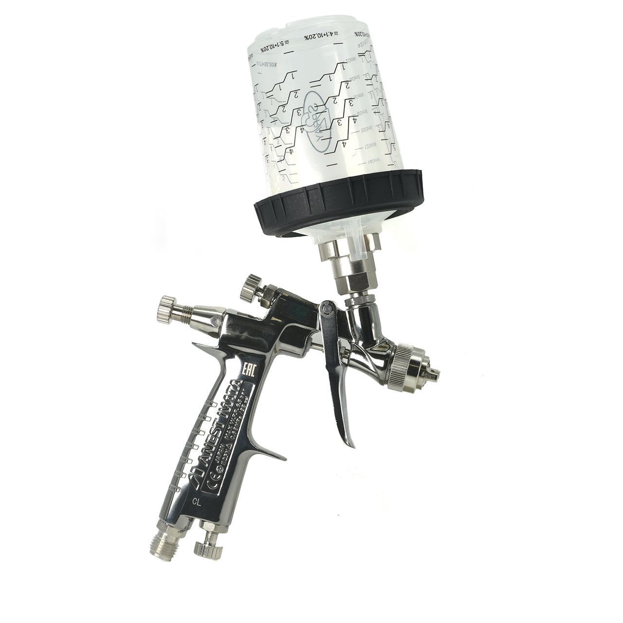 Iwata LPH80 HVLP Mini Spray Gun -  0.8mm Nozzle, E2 Aircap with 50x 150mL fluid cup kit.