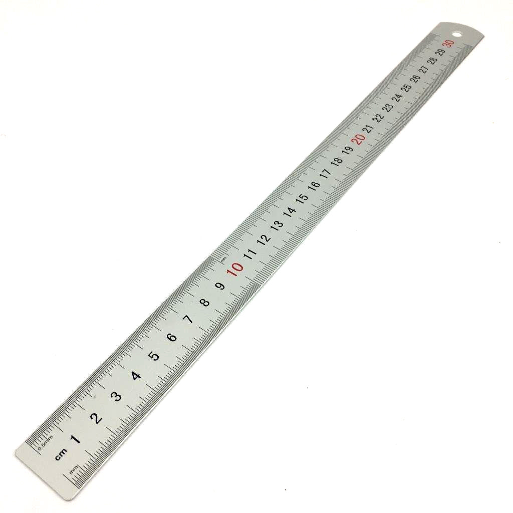 Aluminium Soft Edged Ruler - 30cm, Ruler- Lumin's Workshop
