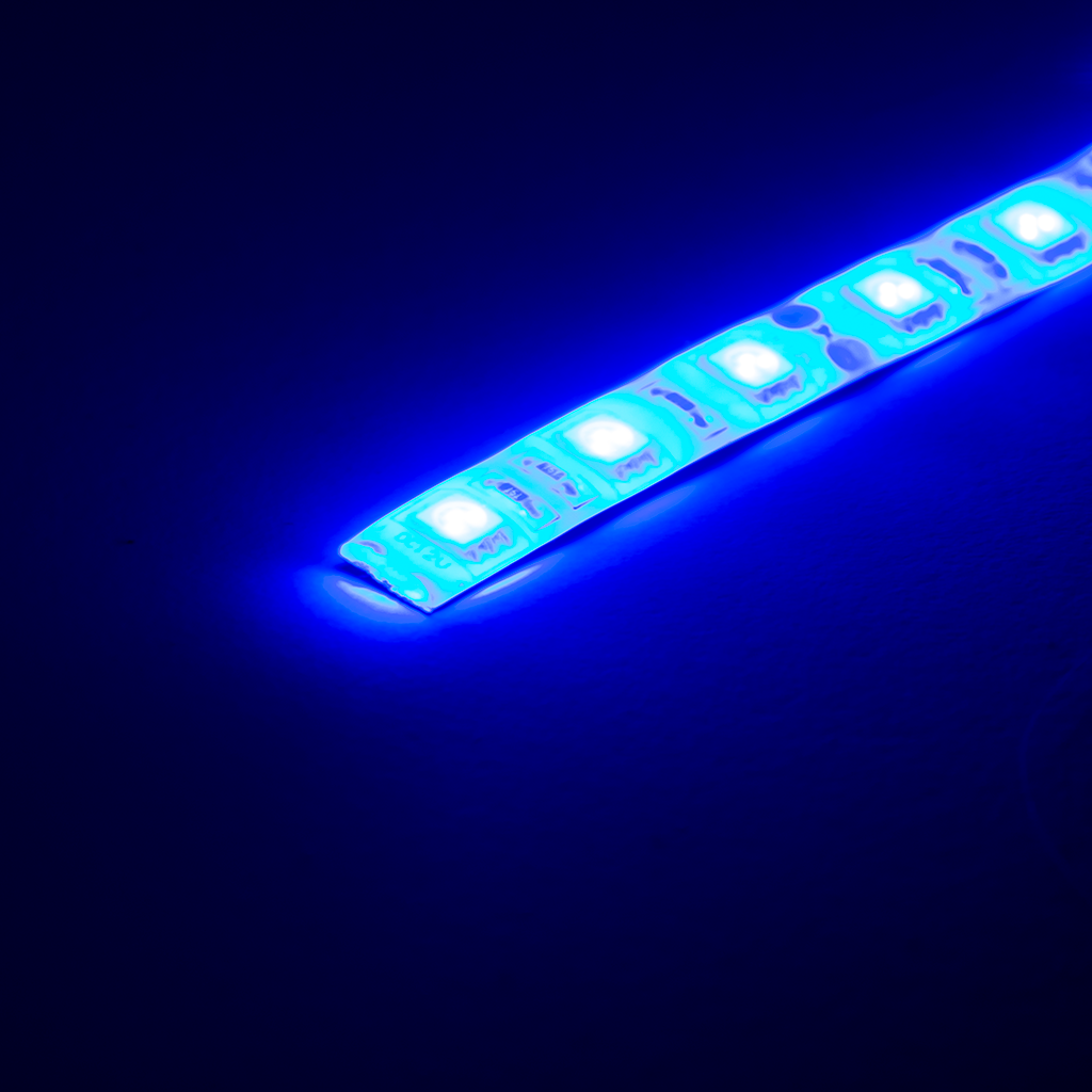 12V LED Strip - Blue (1m), LEDS- Lumin's Workshop