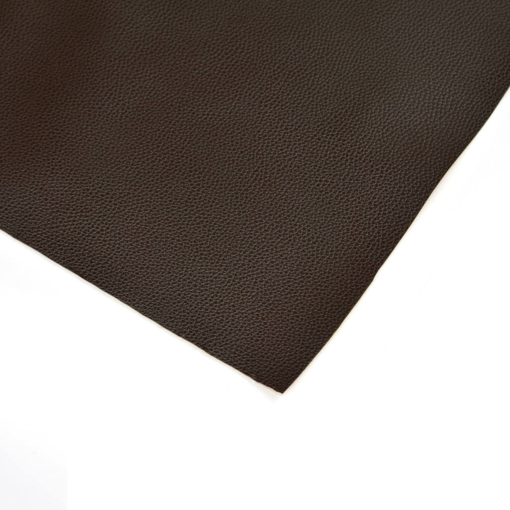 Pebble Faux Leather Pleather Fabric - Dark Black Brown