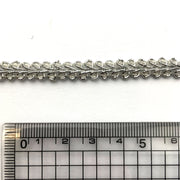 Gimp braid trim 7mm - Metallic Silver, Trims- Lumin's Workshop
