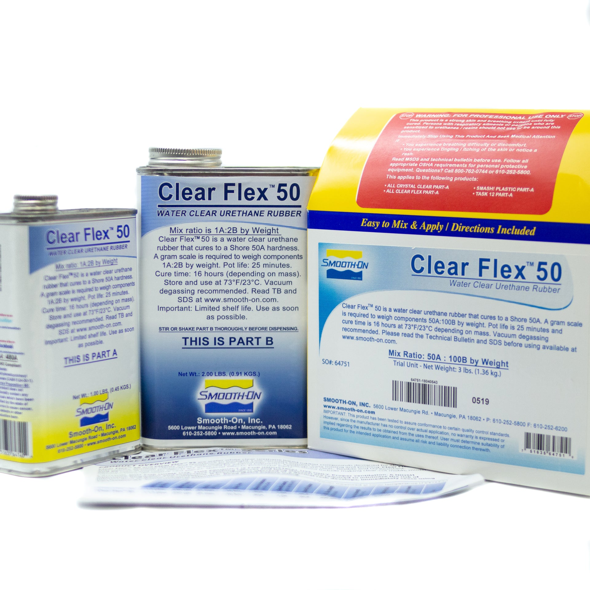 Clear Flex 50 - Trial Kit 1.36kg, resin- Lumin's Workshop