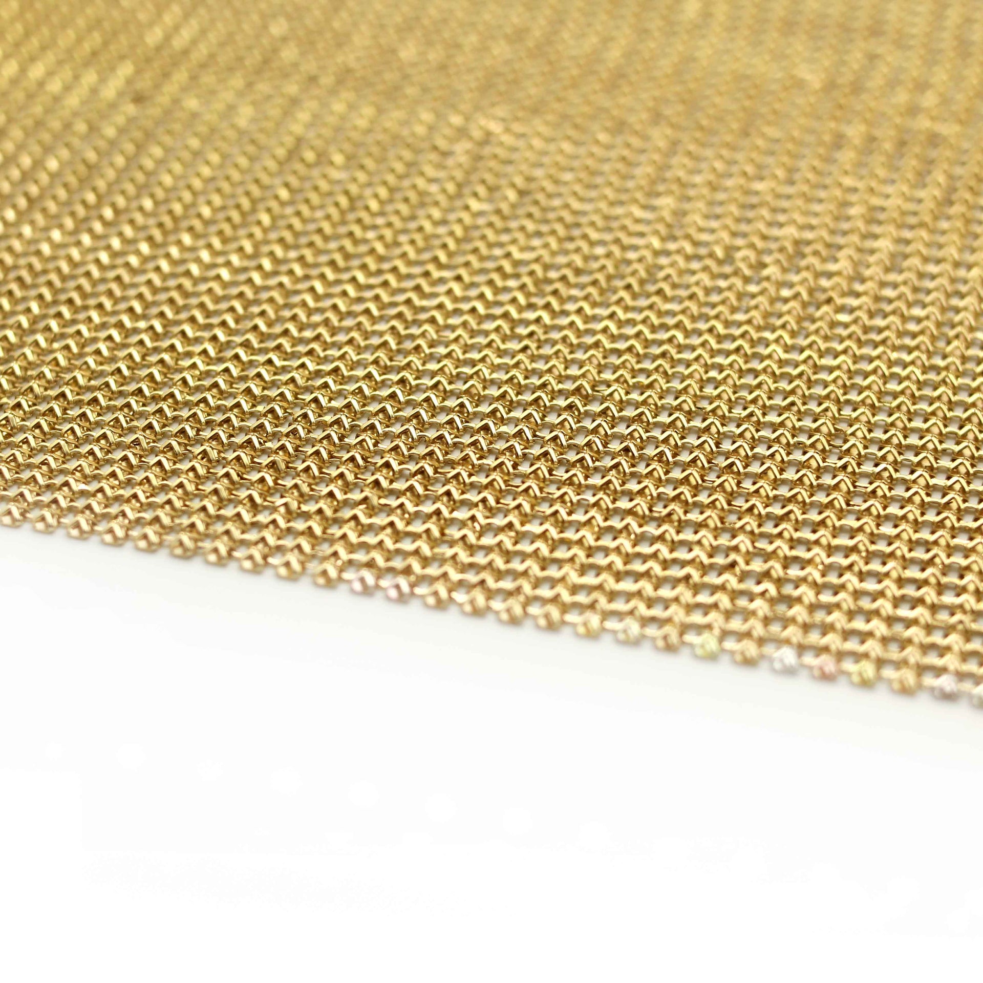 Gold Mesh Color Metal Mesh Fabric - Gold
