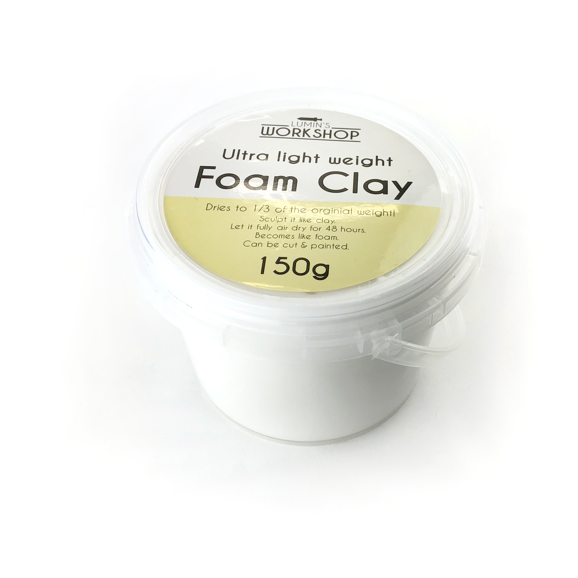 Ultra Light Foam Clay® - 150g - White, Clay- Lumin's Workshop