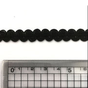 Scroll gimp braid trim 10mm - Black, Trims- Lumin's Workshop