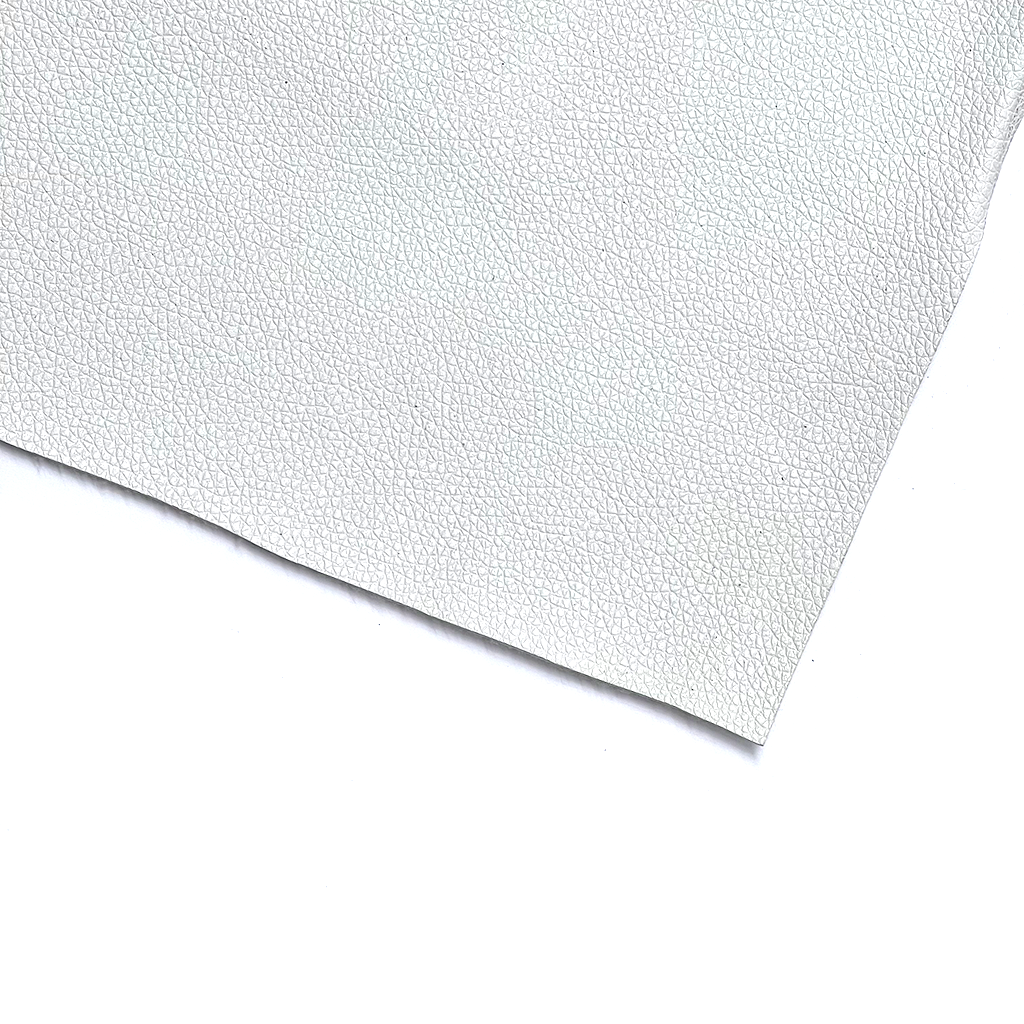 Pebble Faux Leather Pleather Fabric - White