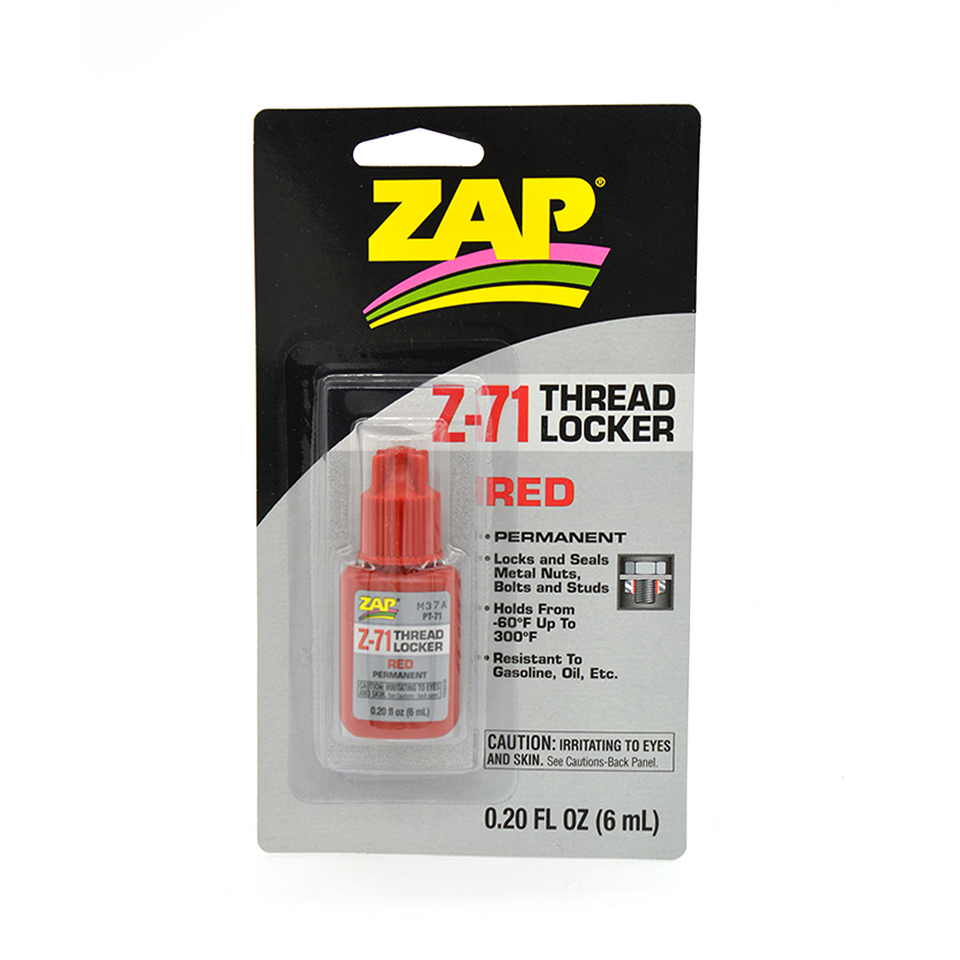 Zap Threadlocker Red Permanent 6mL