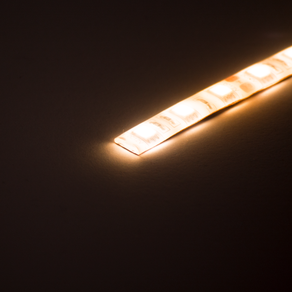 12V LED Strip - Amber (1m), LEDS- Lumin's Workshop