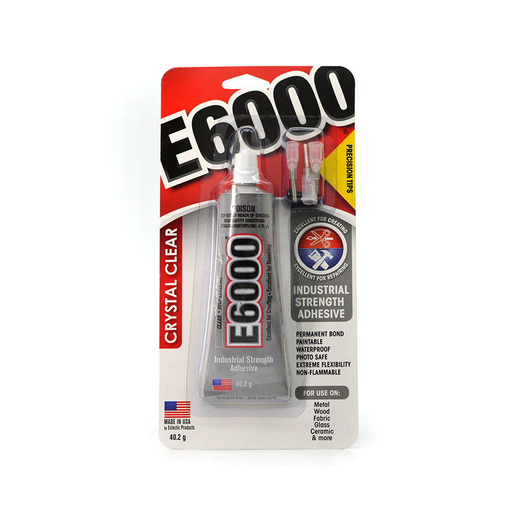 e6000 Crystal Clear Adhesive  -  40.2g Bottle with 3 Precision Tips