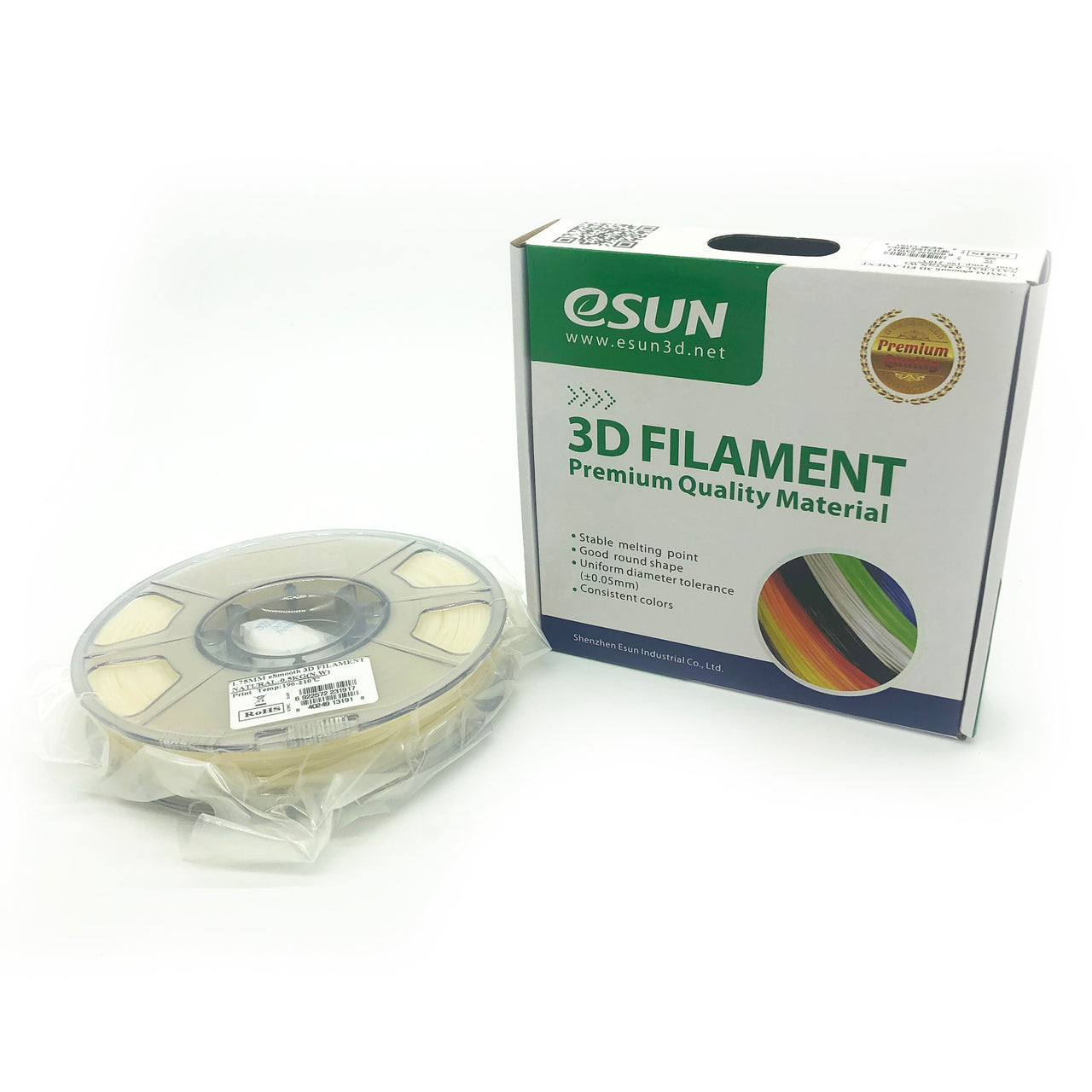 eSun eSmooth 1.75mm 0.5kg Roll - Natural, filament- Lumin's Workshop