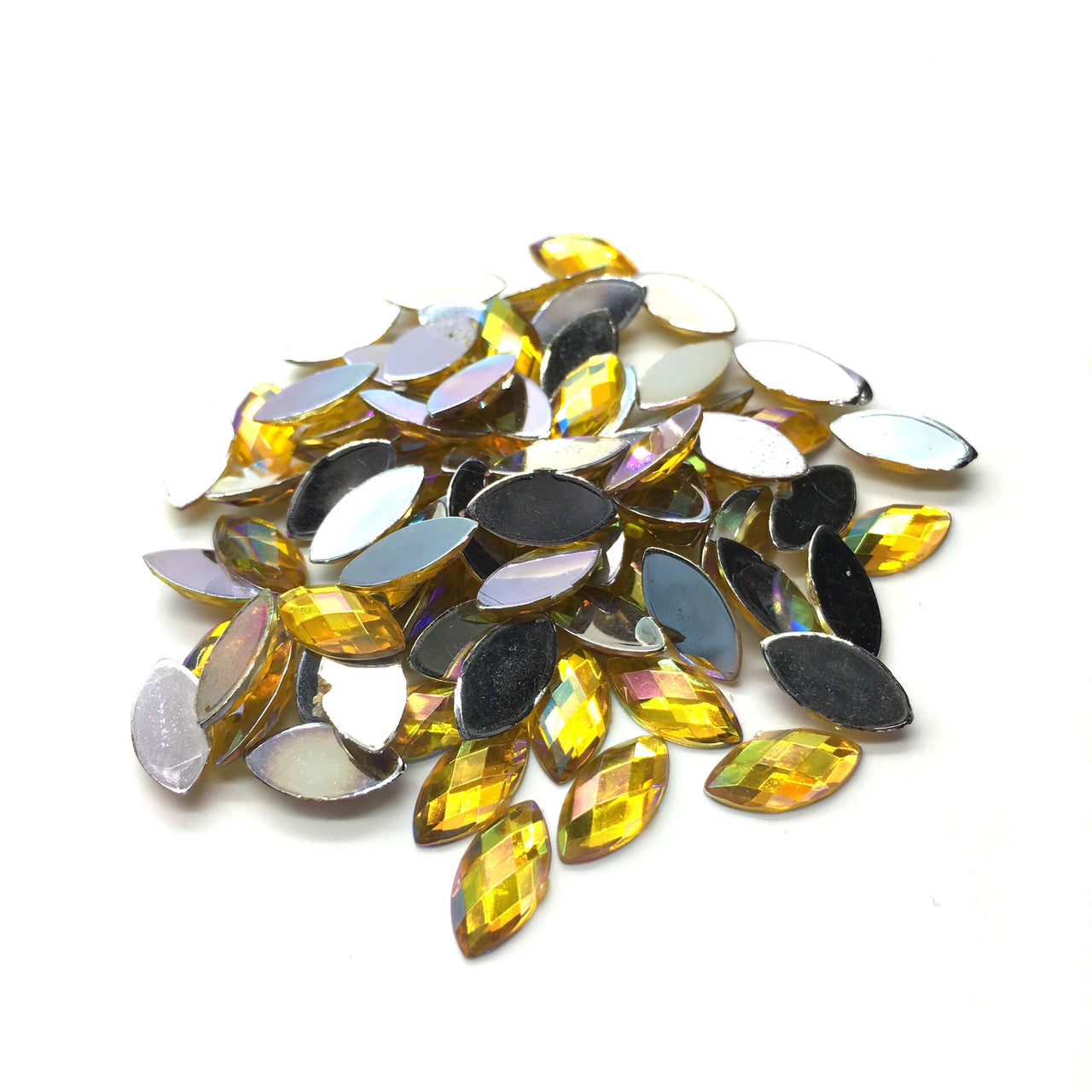 Marquise Navette Flatback Rhinestone 4x8mm - Available in 11 colours