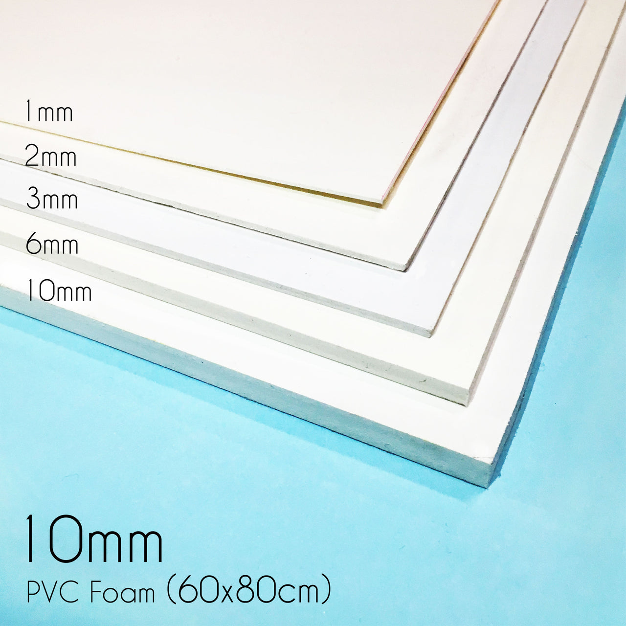 PVC Rigid Foam - 10mm (80 x 60cm), Foam- Lumin's Workshop